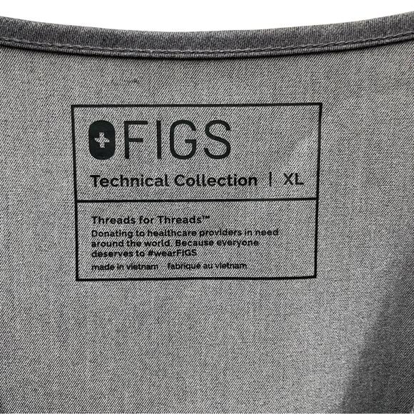 Figs Casma Gray Scrub Top Women’s Size XL - Picture 7 of 11